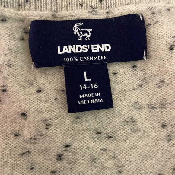 Lands' End Tops Lands End Cashmere Short Sleeve Top And Cardigan Sweater Set Size Large